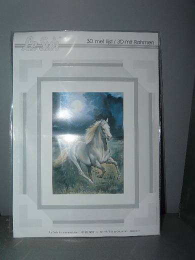 3-D Grußkarten mit weißem Pferd